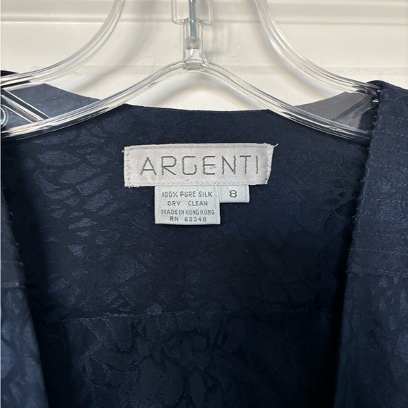 Silk Navy Blouse - Picture 3 of 5